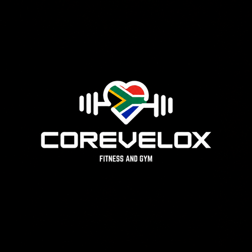 Corevelox logo with South African flag in the heart